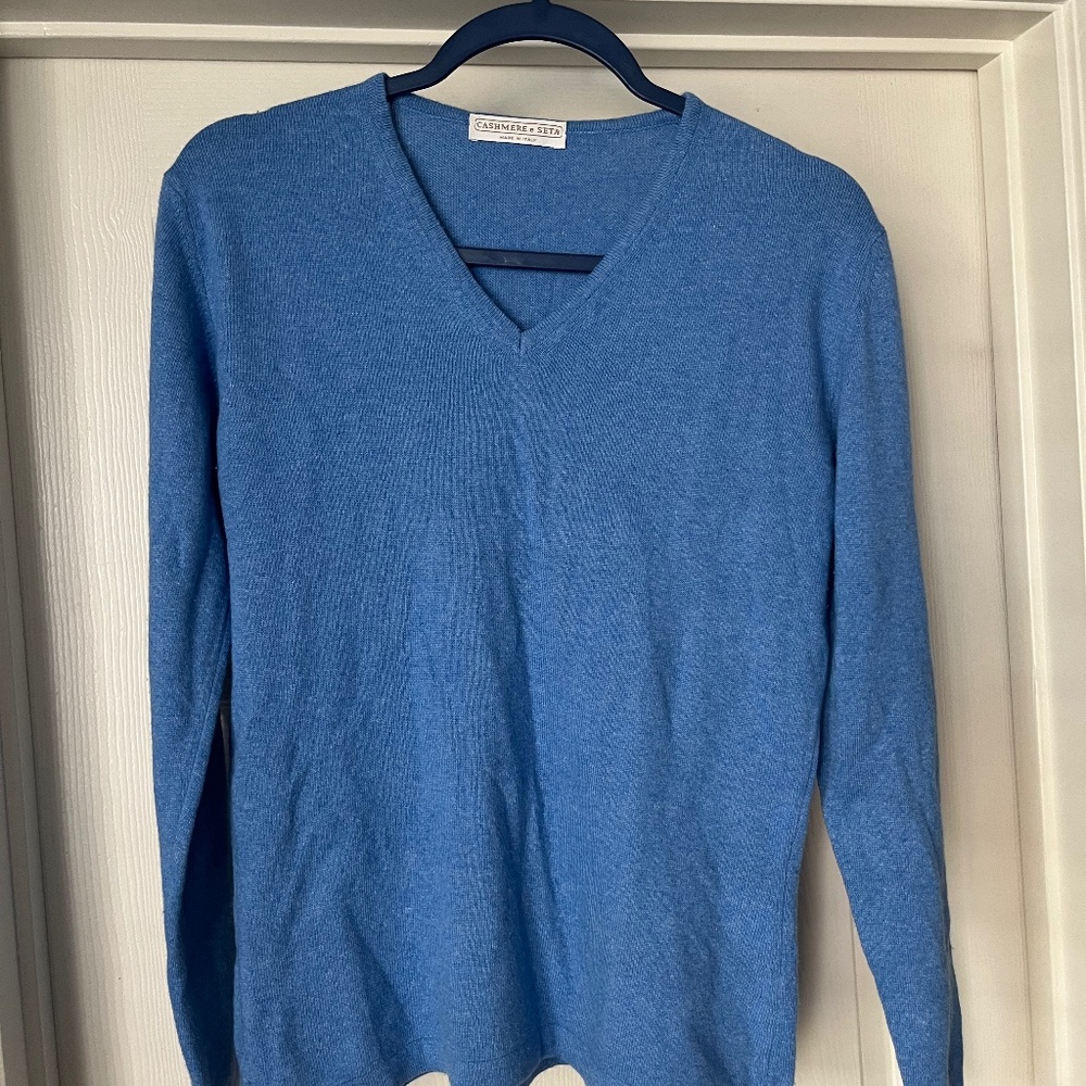 Blue Cashmere Sweater